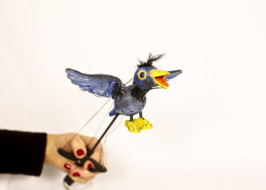 Stabmarionette Lindenholz Vogel